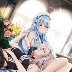 This is a pixiv picture whose title is ししらみ【ホロケット2nd新刊表紙】.