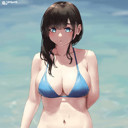 This is a pixiv picture whose title is 地味子の本気.