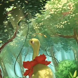 This is a pixiv picture whose title is メガニウム.