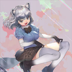 This is a pixiv picture whose title is 絶対領域を追加したかった.