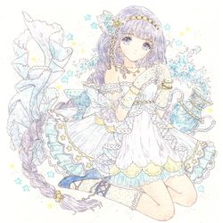 This is a pixiv picture whose title is 水瓶座の女の子.