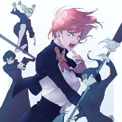 This is a pixiv picture whose title is 大乱闘.