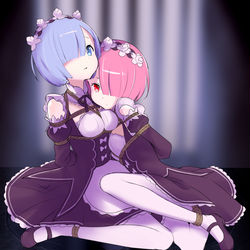 This is a pixiv picture whose title is レムとラム.