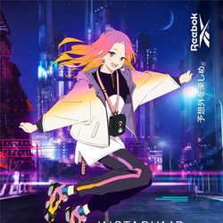 This is a pixiv picture whose title is ［告知］Reebokの新作「GLITCH」イメージキャラクター.