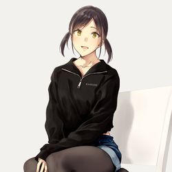 This is a pixiv picture whose title is 何をそんなに見てるの？.