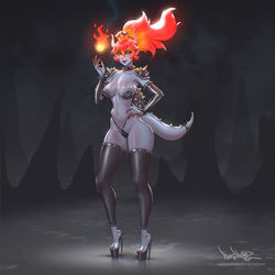 This is a pixiv picture whose title is 257 - Fury Bowsette fanart.