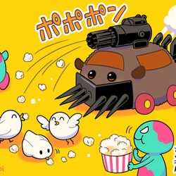 This is a pixiv picture whose title is テディのガトリング砲が大活躍💥.
