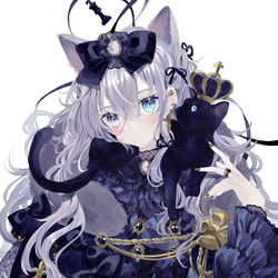 This is a pixiv picture whose title is 黒猫のクイーン.