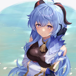 This is a pixiv picture whose title is 湿潤甘雨.