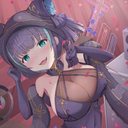 This is a pixiv picture whose title is 音楽絢爛ケットシー.