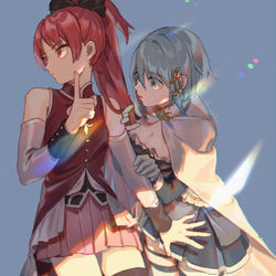 This is a pixiv picture whose title is 「しーっ...さやか、動くなよ」.