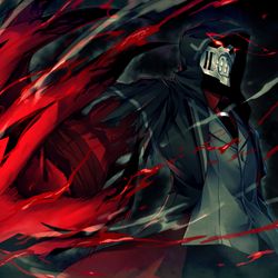 This is a pixiv picture whose title is 【異能のアイシス】赤腕.