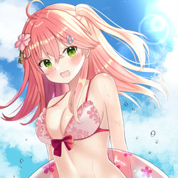 This is a pixiv picture whose title is 水着みこち.