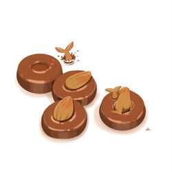 This is a pixiv picture whose title is アーモンドチョコ.