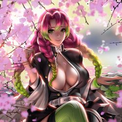 This is a pixiv picture whose title is Kanroji Mitsuri.