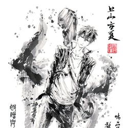 This is a pixiv picture whose title is 【極道畫師】上山立夏.