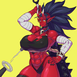 This is a pixiv picture whose title is キョダイ鬼娘.