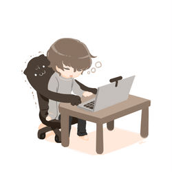 This is a pixiv picture whose title is ワーキングチェア.