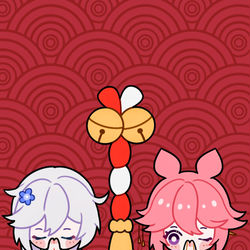 This is a pixiv picture whose title is 【新年壁纸】樱莲.