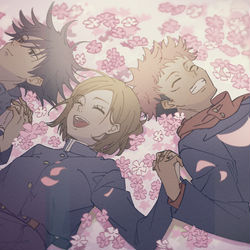 This is a pixiv picture whose title is 手を握っていよう.
