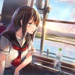 This is a pixiv picture whose title is 過ぎ行く夏.