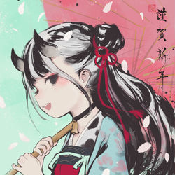 This is a pixiv picture whose title is Lunar New Year 2021.