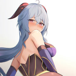 This is a pixiv picture whose title is 甘雨（モナcos ver).