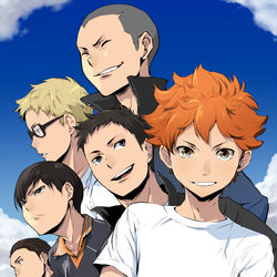 This is a pixiv picture whose title is ハイキュー.