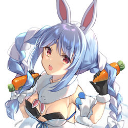 This is a pixiv picture whose title is 兎田ぺこら.