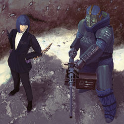 This is a pixiv picture whose title is 合同作戦.