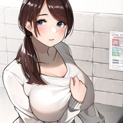 This is a pixiv picture whose title is 近所の人妻さん２.