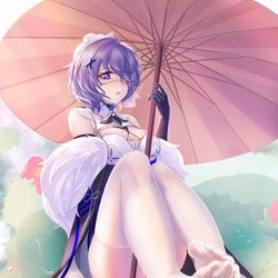 This is a pixiv picture whose title is 踩莲.