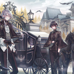 This is a pixiv picture whose title is 死神の来訪.