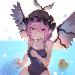 This is a pixiv picture whose title is 水着ミスチー.