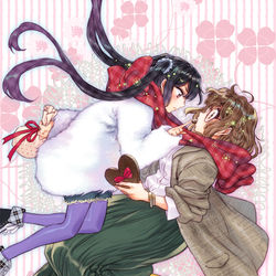 This is a pixiv picture whose title is 唯梓バレンタイン2021.