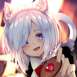 This is a pixiv picture whose title is 「食べてもらえますか・・・？」.