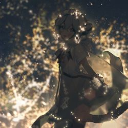 This is a pixiv picture whose title is 黄金色の真ん中.