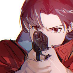 This is a pixiv picture whose title is 👉.