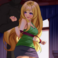 This is a pixiv picture whose title is work interrupted + alternatives.