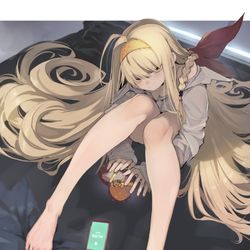 This is a pixiv picture whose title is 【強化人類アムネロ】2021バレンタイン【オリジナル】.