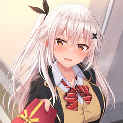 This is a pixiv picture whose title is 「義理とかじゃ……ないから……！」.