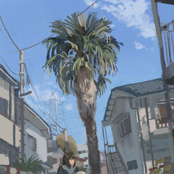 This is a pixiv picture whose title is 棕櫚.