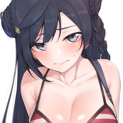 This is a pixiv picture whose title is 「あんまりジロジロ見ないでください...」.