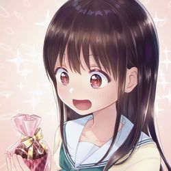 This is a pixiv picture whose title is 友チョコを世界一喜ぶ人.