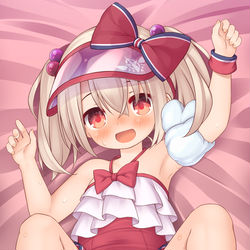 This is a pixiv picture whose title is 水着イリヤちゃん.