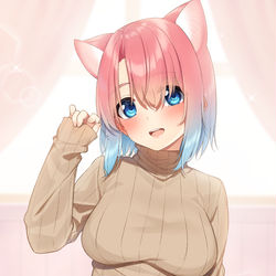 This is a pixiv picture whose title is 縦セタみるくちゃん.