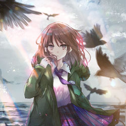 This is a pixiv picture whose title is モッズコート.
