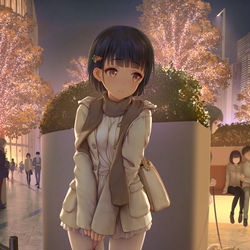 This is a pixiv picture whose title is 小織の日記　「ひとりぼっちのバレンタインデー」.