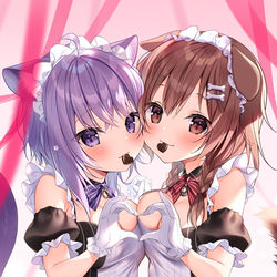 This is a pixiv picture whose title is おかころ💜💛.