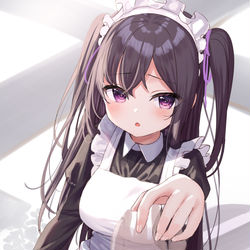This is a pixiv picture whose title is 「あ、ありがとうございますご主人様」.